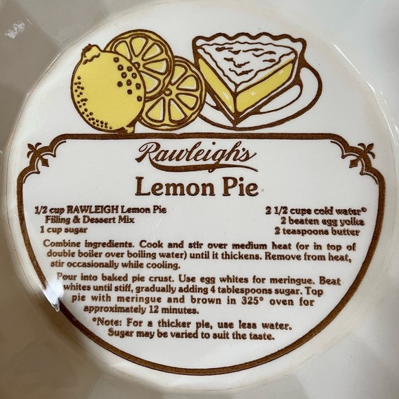 Vtg Rawleigh's Lemon Pie Ceramic Baker - Picture 2 of 5